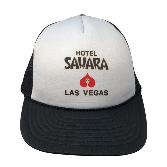 Hotel Sahara Las Vegas Snapback Trucker Hat Black One Size Adjustable Mohr's - Picture 1 of 10